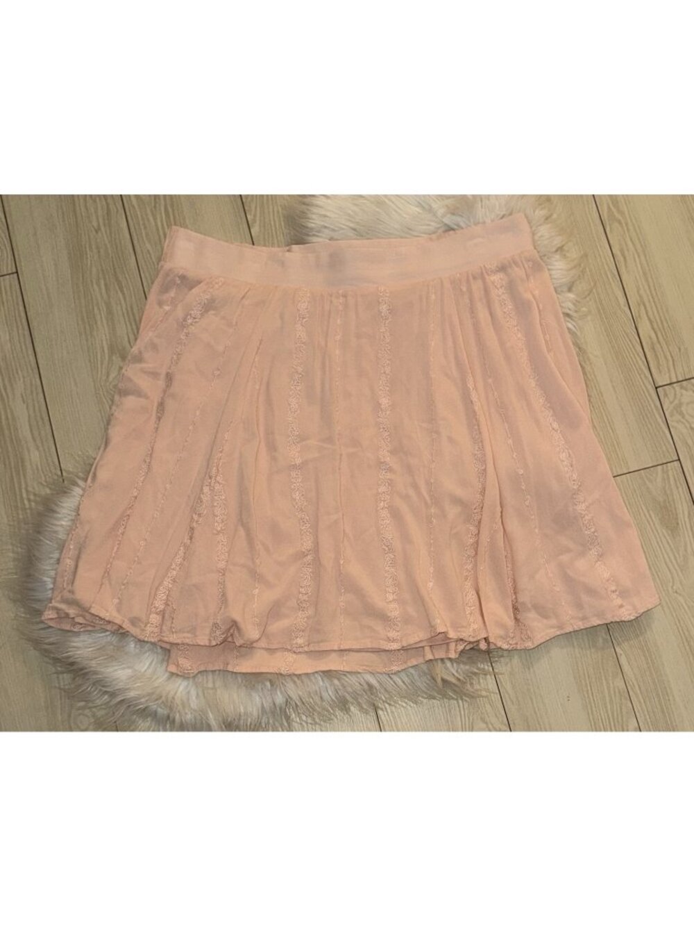 Torrid Flowy Skirt Embroidered Floral Lined Knee Length Womens Size 1 1X Pink - Picture 1 of 6